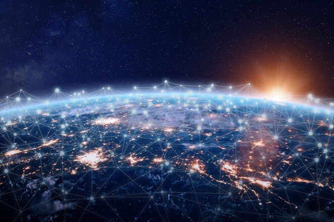 Internet das Coisas e a representação da conectividade em todo o mundo