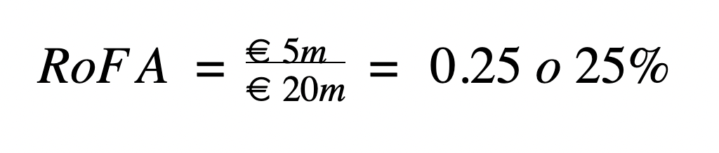 Cómo calcular el ROFA ejemplo