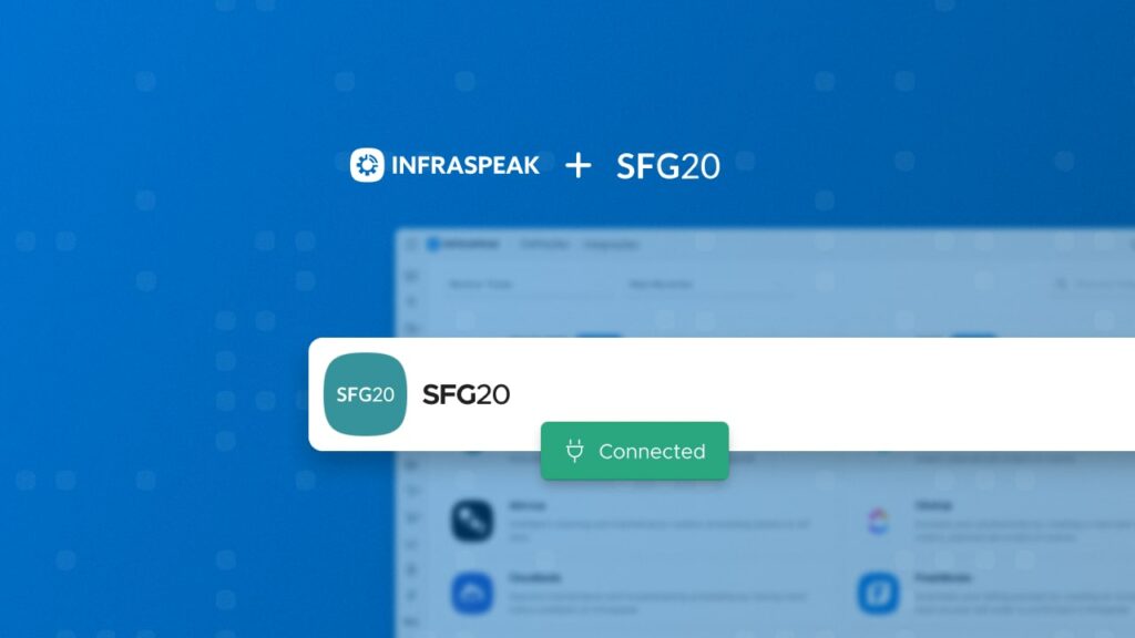 Infraspeak and SFG20 integration